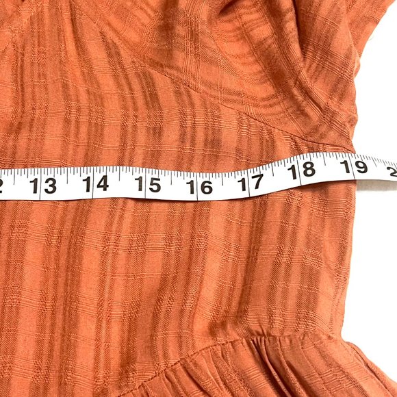 Wenderly  Women's Tunic Dress Brown Long Sleeve V-Neck Rayon Pullover Size S - Picture 5 of 7